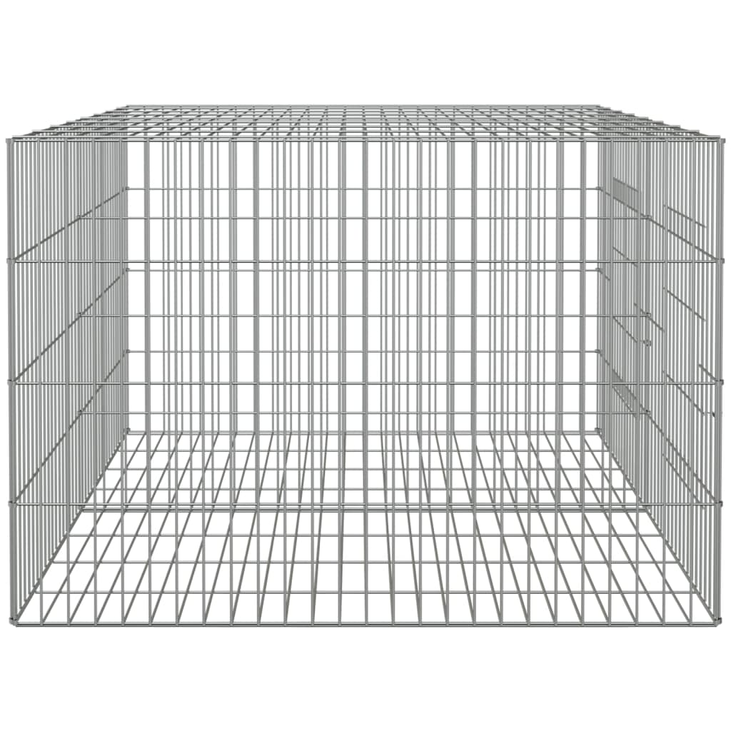 Kaninbur 2 Paneler 110x79x54 cm Galvaniseret jern