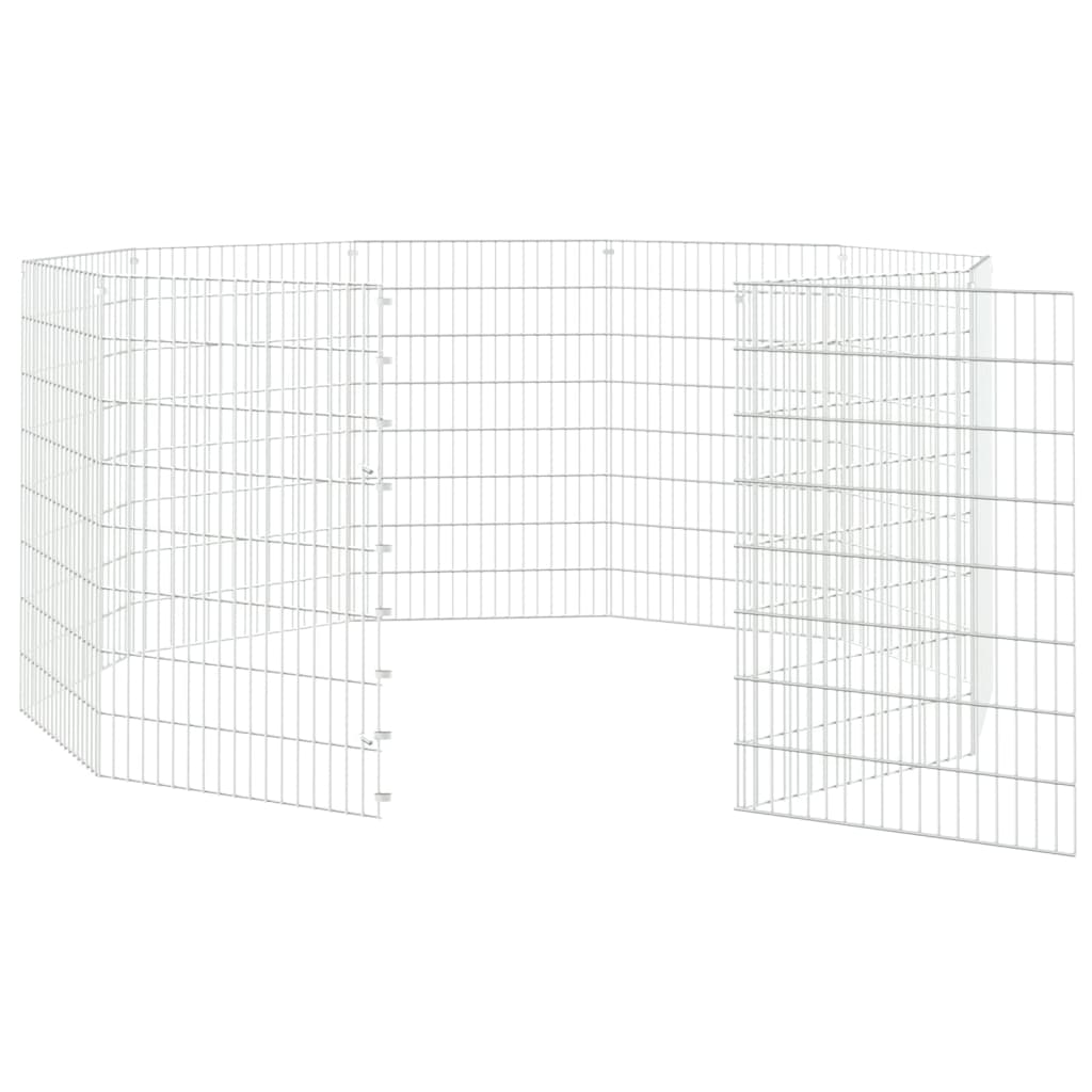 Freilaufgehege 10-teilig 54x80 cm Verzinktes Eisen