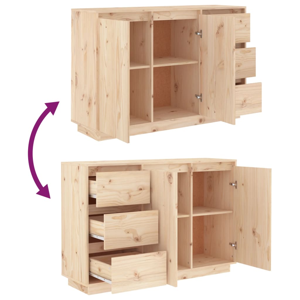 Skænk 111x34x75 cm massiv fyrretræ