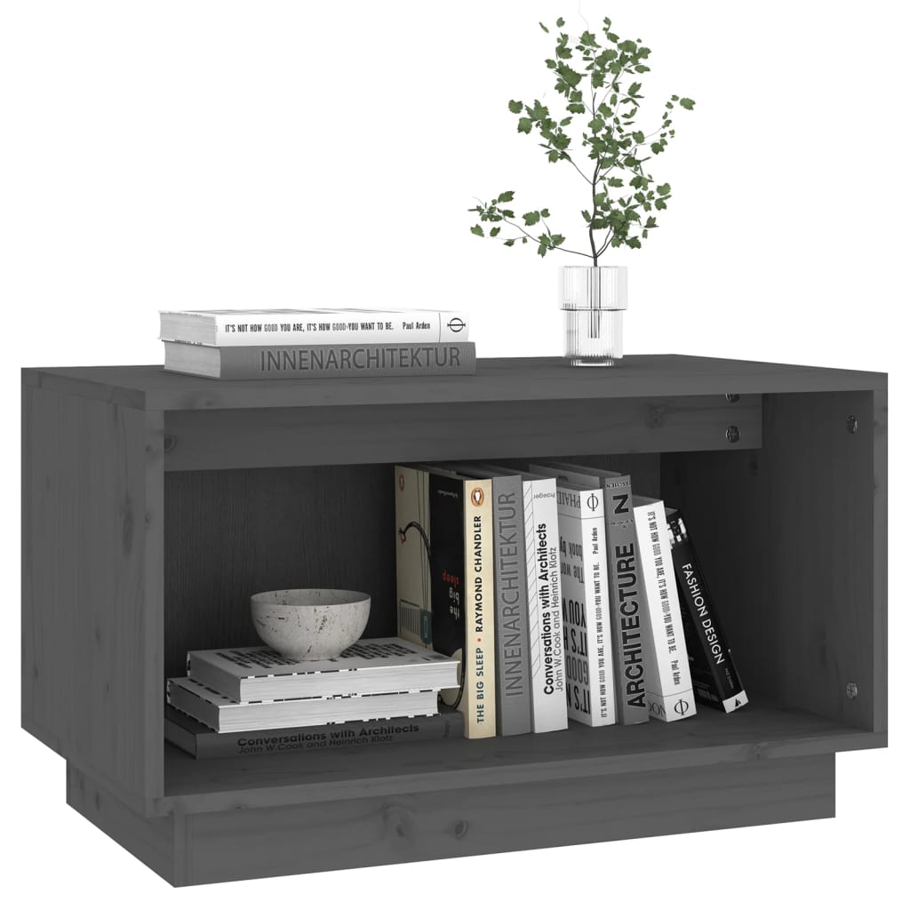 TV-skab Grå 60x35x35 cm Massiv Fyr