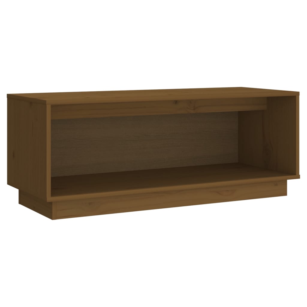 TV-skab Honningbrun 90x35x35 cm Massiv Fyr