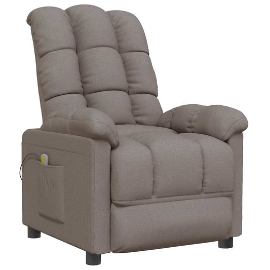 Massagesessel Taupe Stoff