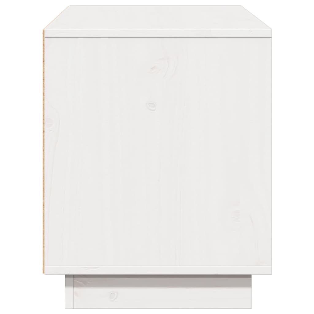 TV-skab Hvid 110,5x35x44 cm Massiv Fyr
