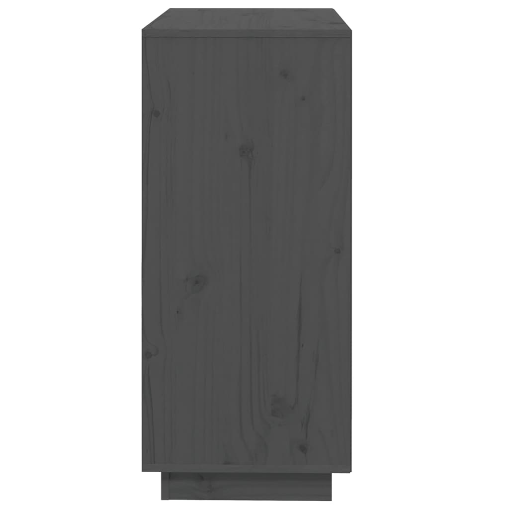 Skænk Grå 74x35x80 cm Massiv Fyr