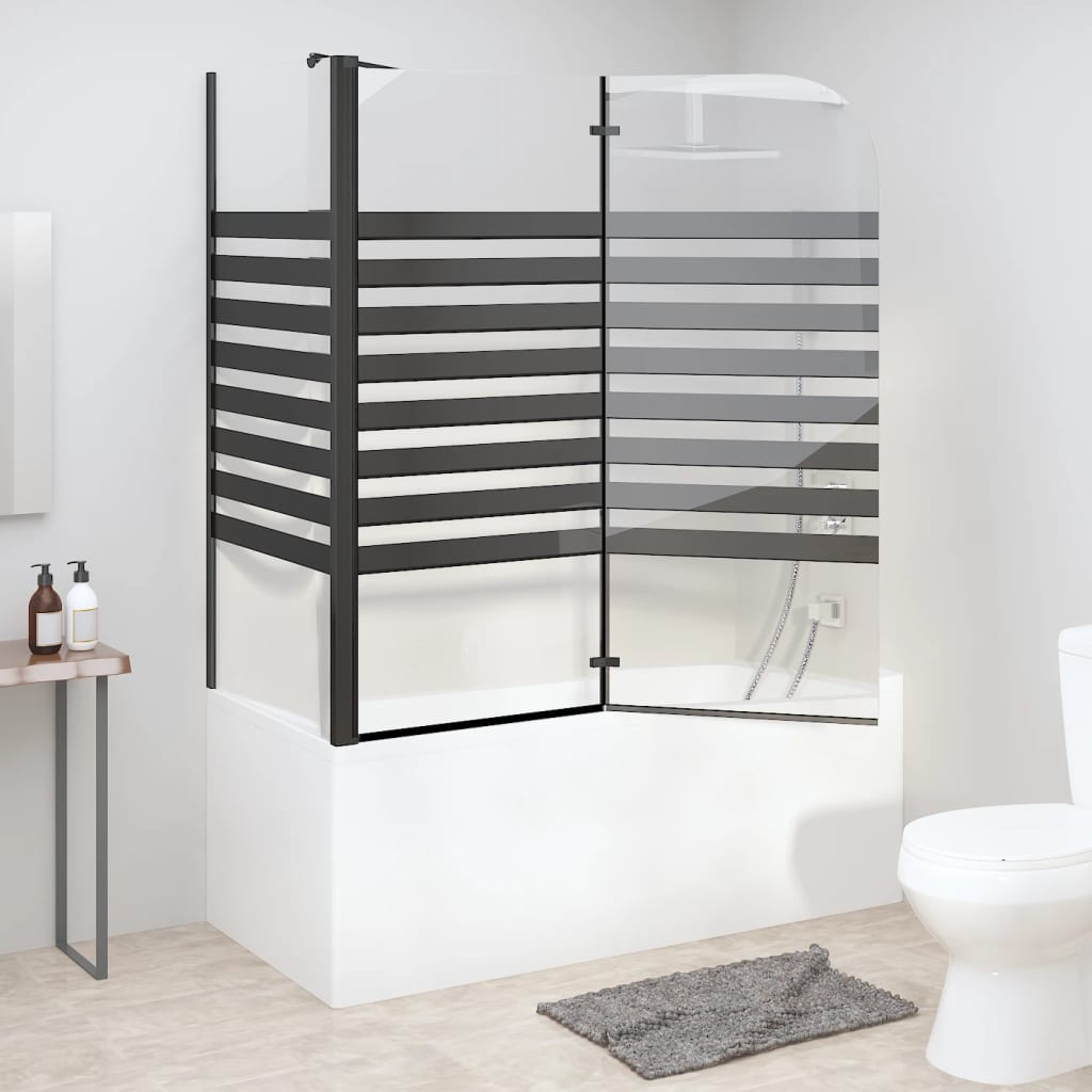 Brusevæg 120x68x130 cm hærdet glas stribet