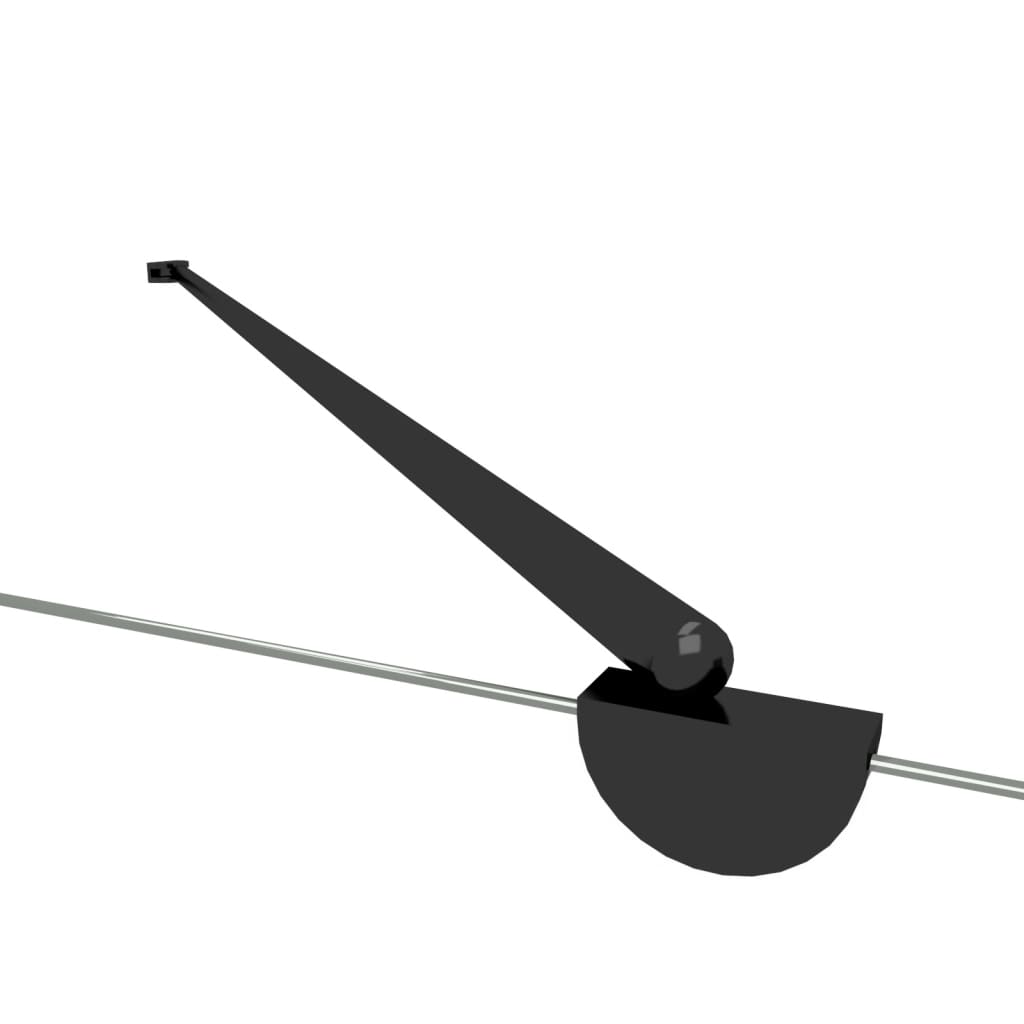 Brusevæg 120x68x130 cm hærdet glas stribet
