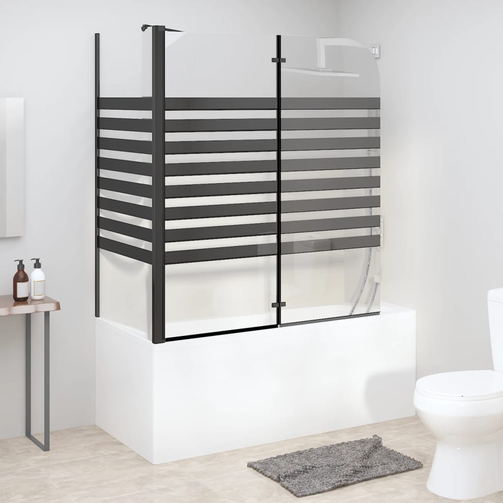 Brusevæg 120x68x130 cm hærdet glas stribet