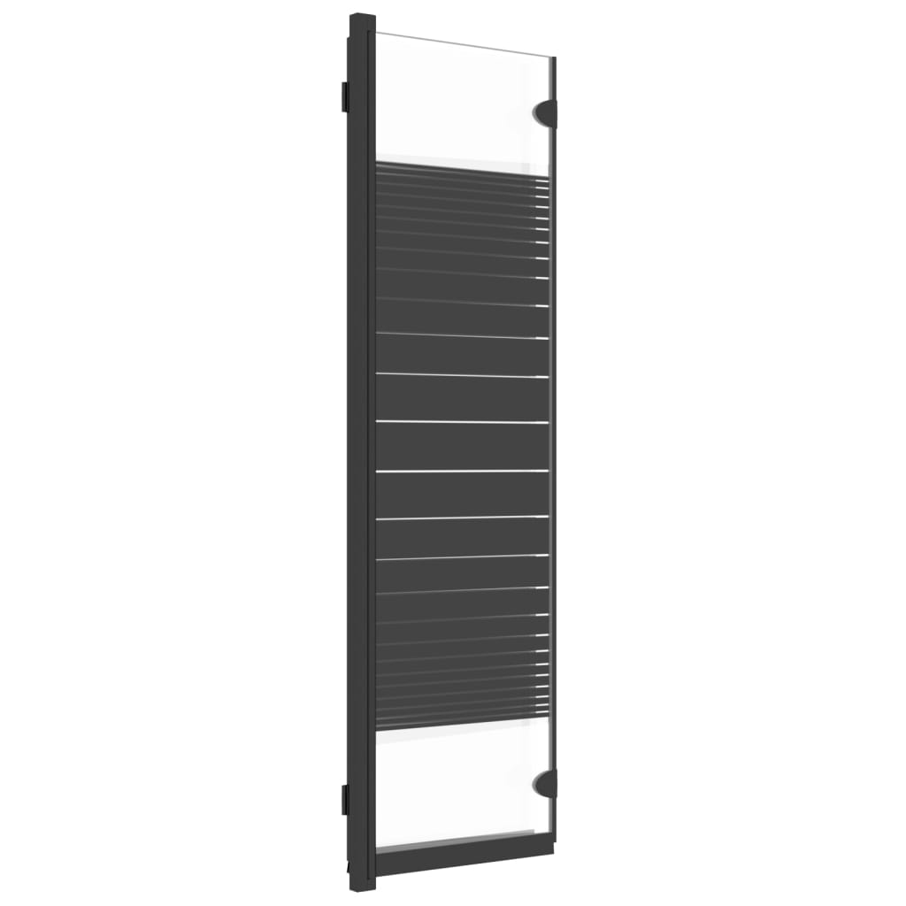 Badekar foldevæg 3-delt 130x130 cm ESG Sort