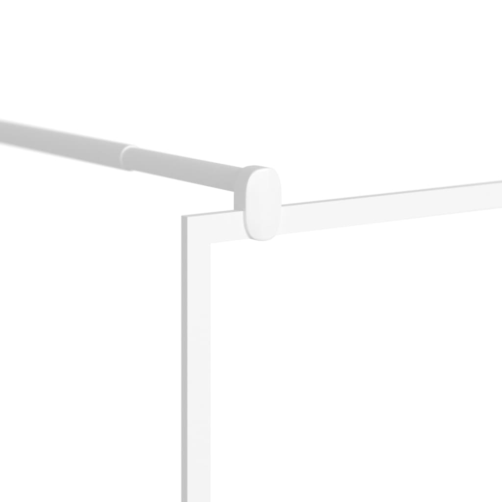 Brusevæg til bruseniche 115x195 cm ESG glas hvid