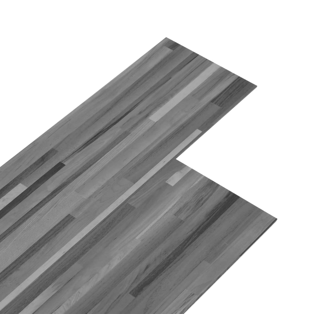 PVC Fliser Selvklæbende 2,51 m² 2 mm Stribet Grå