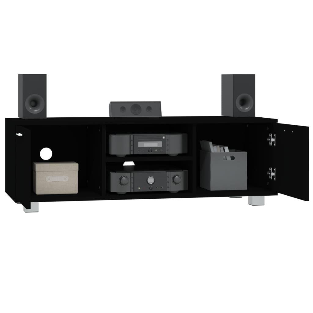 TV-skab Sort 120x40,5x35 cm Træ Materiale