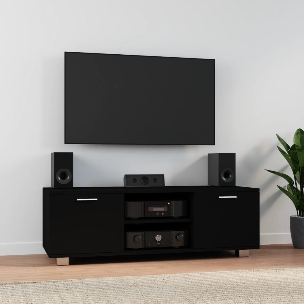 TV-skab Sort 120x40,5x35 cm Træ Materiale
