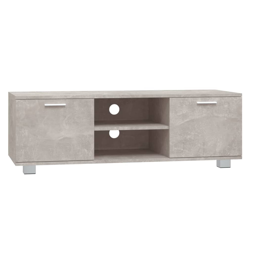 TV-møbel betongrå 120x40,5x35 cm træmateriale