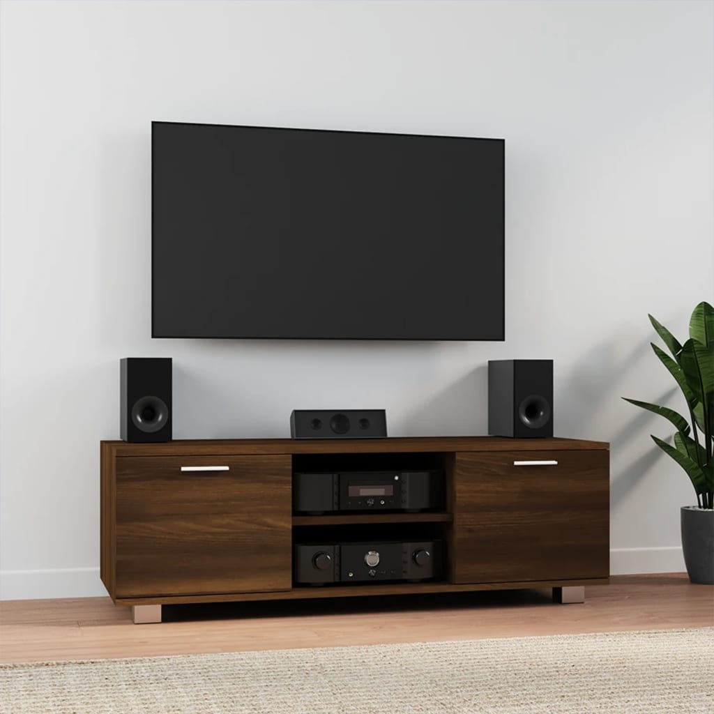 TV-skab Brun Eg Look 120x40,5x35 cm Træ Materiale