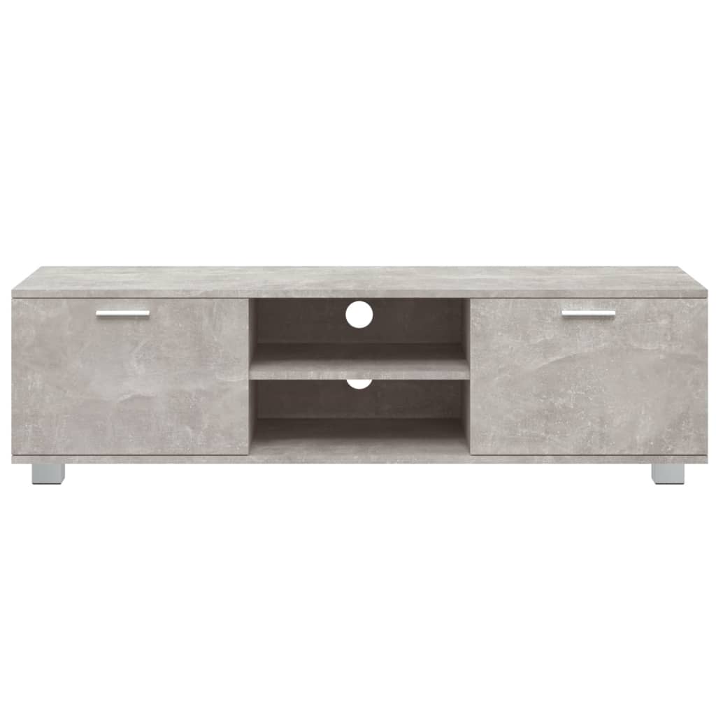 TV-møbel betongrå 140x40,5x35 cm træmateriale