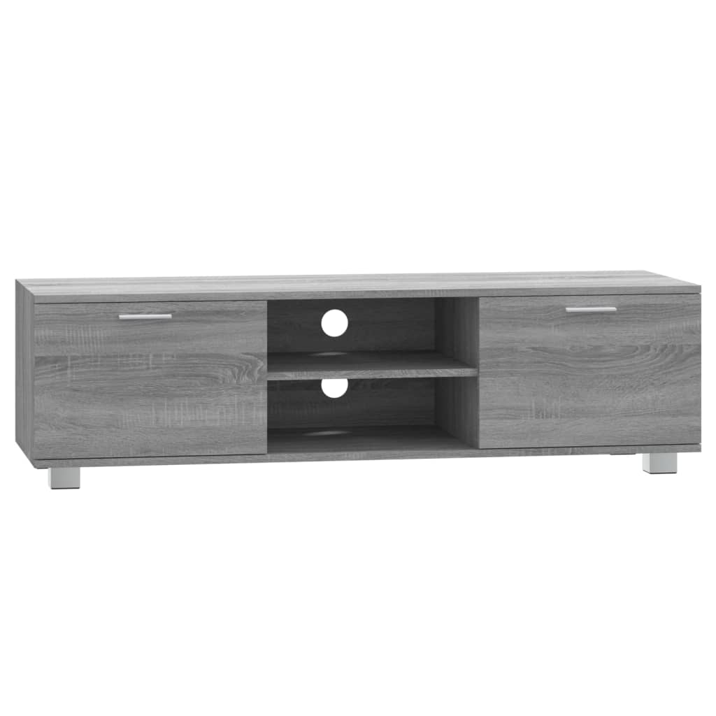 TV-skab Grå Sonoma 140x40,5x35 cm Træ Materiale