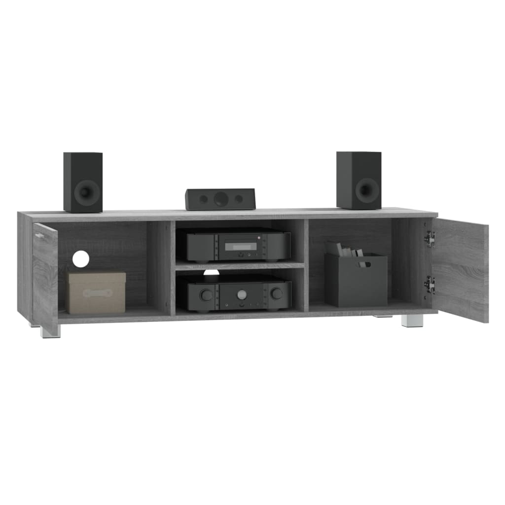 TV-skab Grå Sonoma 140x40,5x35 cm Træ Materiale
