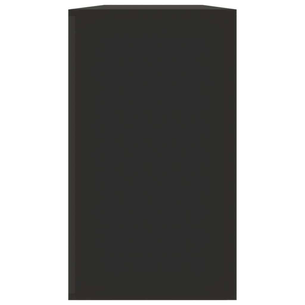 Schuhbank Schwarz 80 x 24 x 45 cm Holzwerkstoff