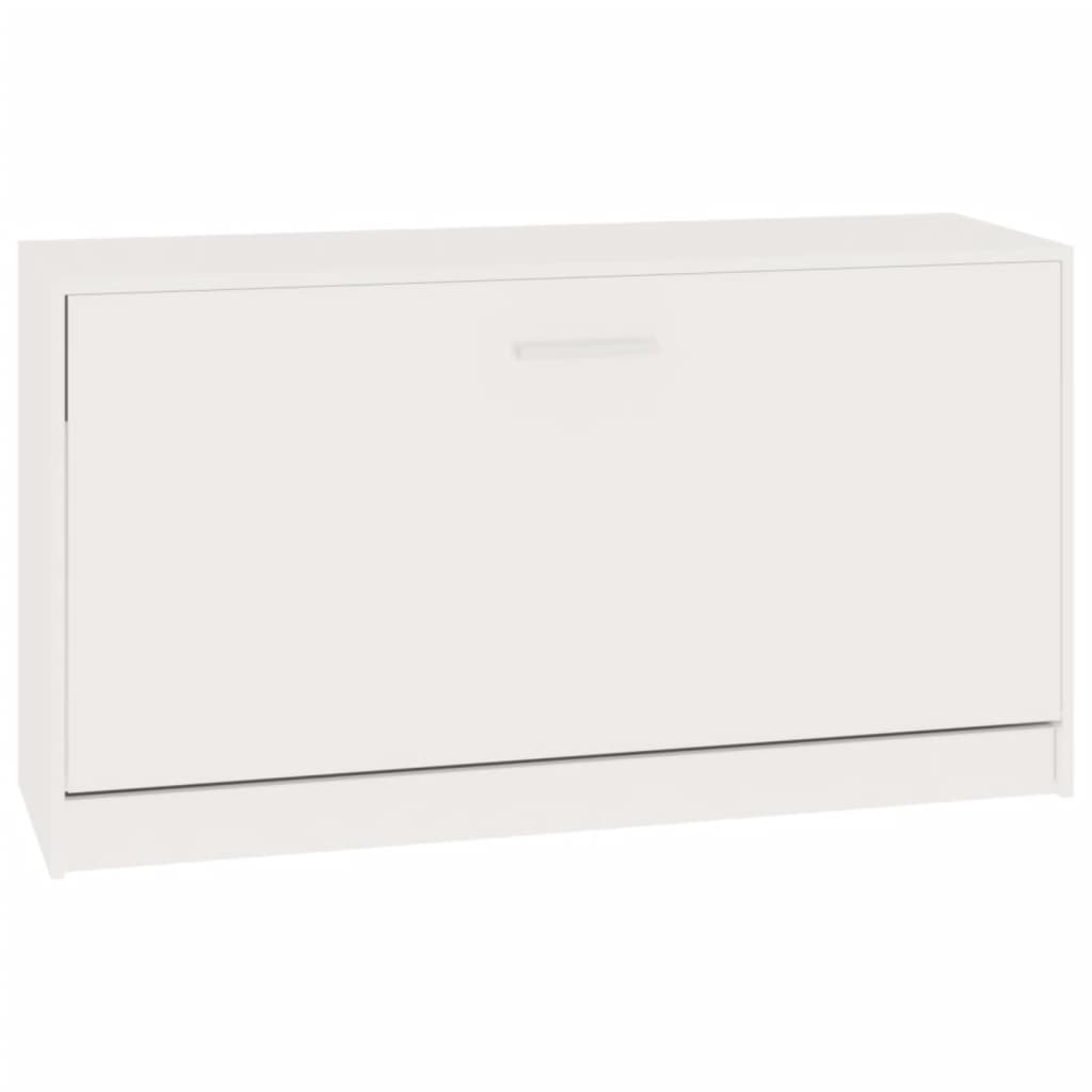 Schuhbank Hochglanz-Weiß 80 x 24 x 45 cm Holzwerkstoff