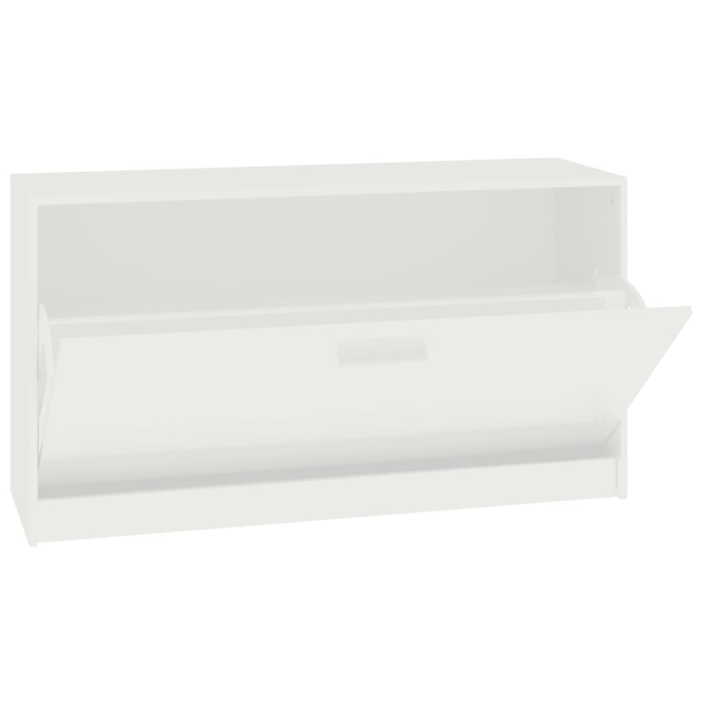 Schuhbank Hochglanz-Weiß 80 x 24 x 45 cm Holzwerkstoff