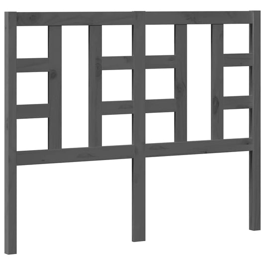 Kopfteil Grau 126x4x100 cm Massivholz Kiefer