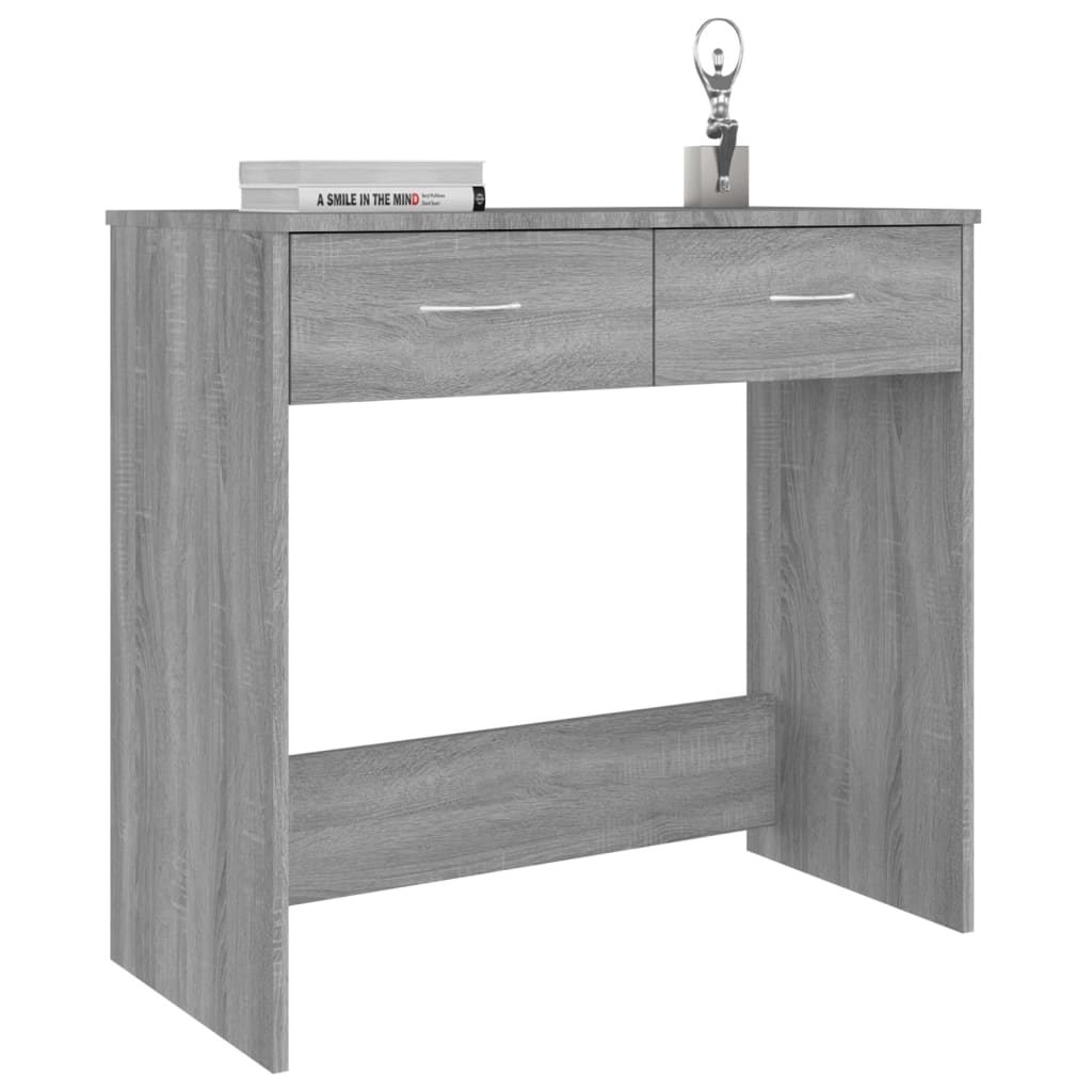 Skrivebord Grå Sonoma 80x40x75 cm Træmateriale