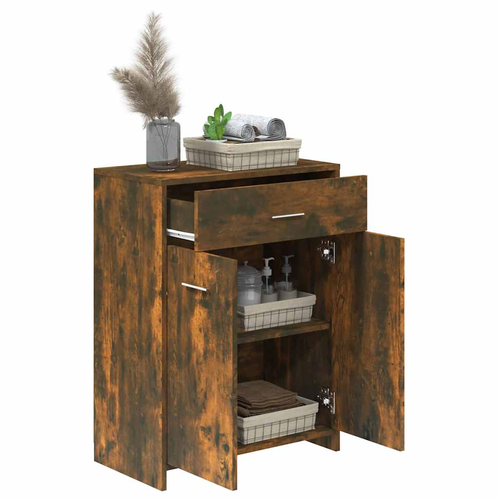 Badeværelsesskab Røget Eg 60x33x80 cm Træmateriale