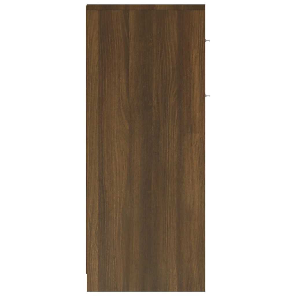 Badeværelsesskab Brun Eg Look 60x33x80 cm Træmateriale