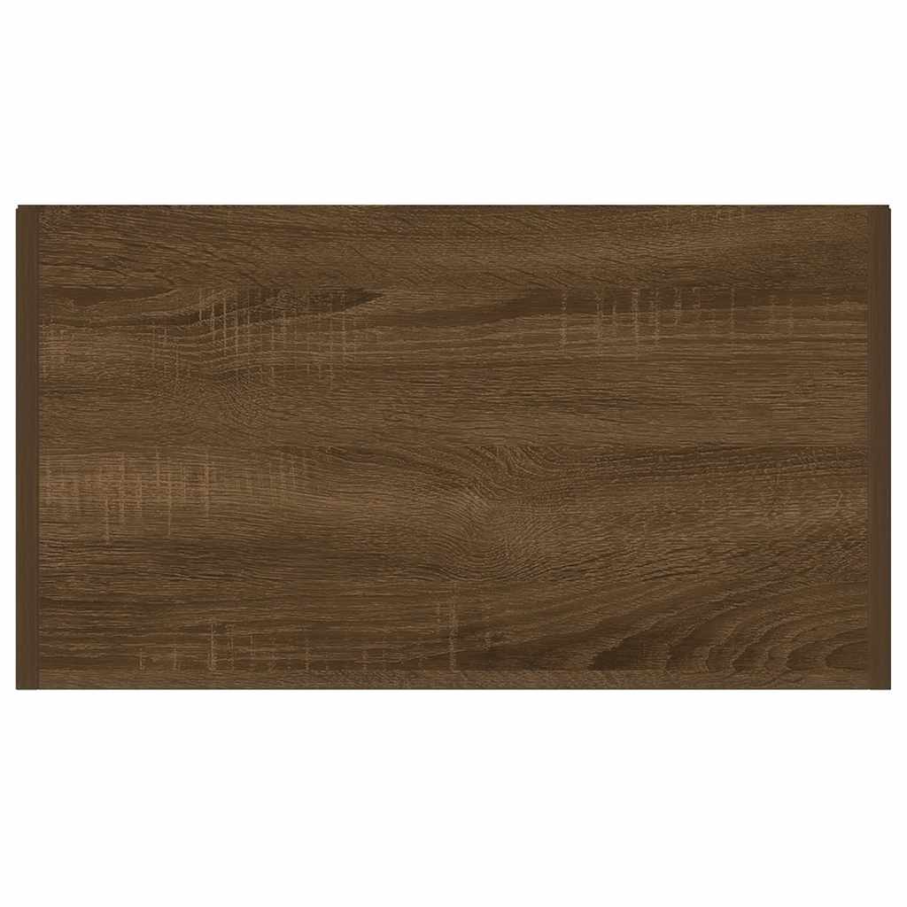 Badeværelsesskab Brun Eg Look 60x33x80 cm Træmateriale