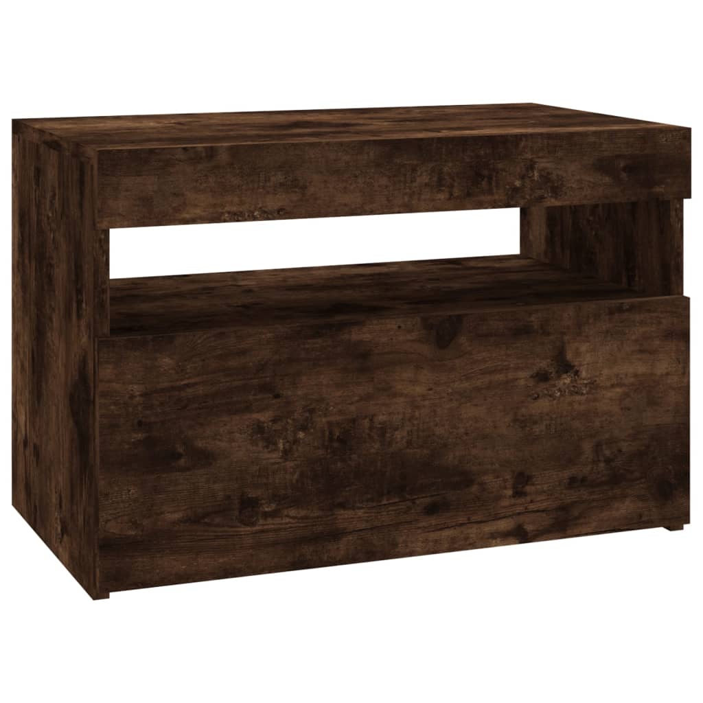 TV-Schrank mit LED-Leuchten Räuchereiche 60x35x40 cm