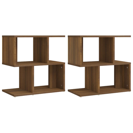 Nachttische 2Stk. Braun Eichen-Optik 50x30x51,5cm Holzwerkstoff