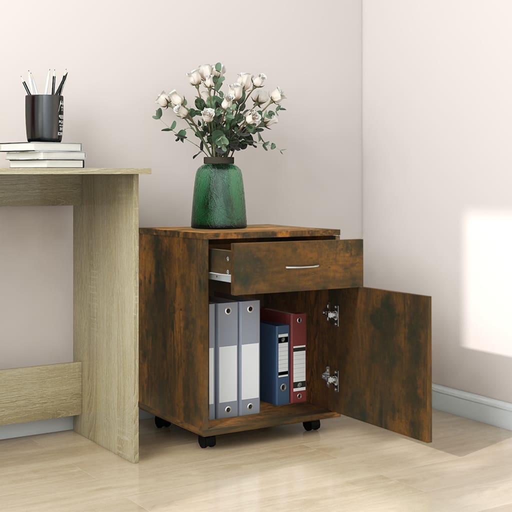 Rulleskab Røget Eg 45x38x54 cm Træmateriale