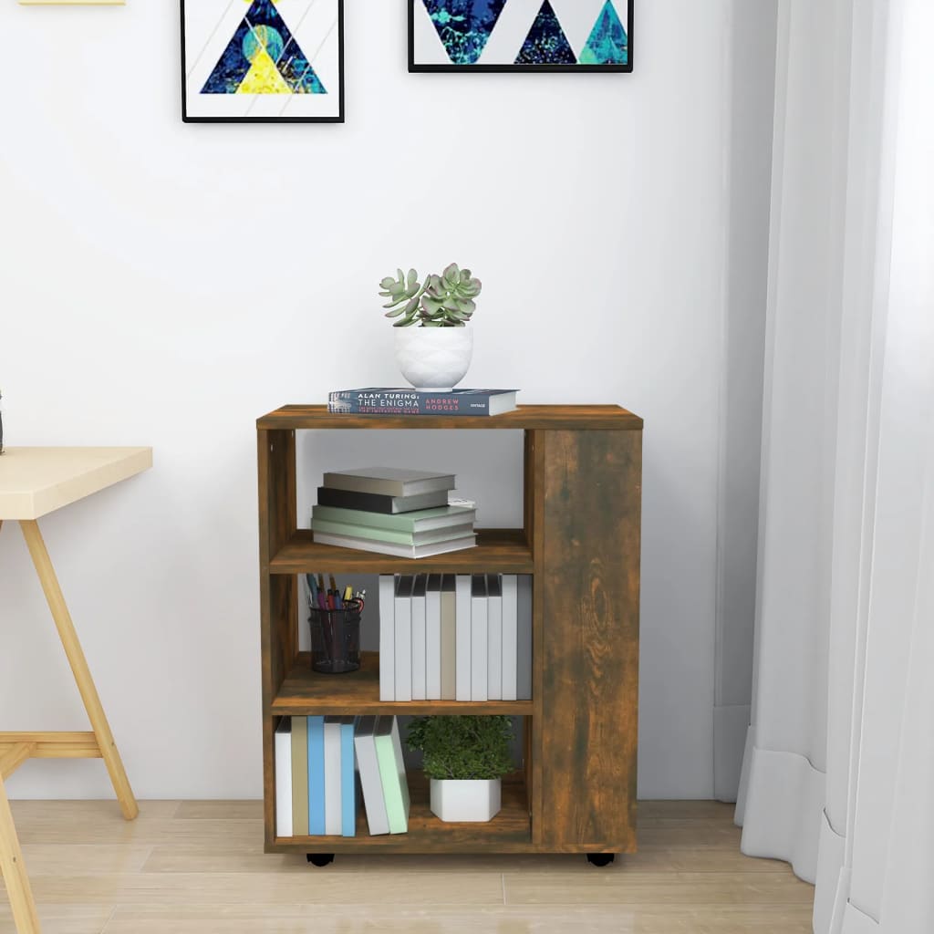 Rulleskab Røget Eg 60x35x75 cm Træmateriale