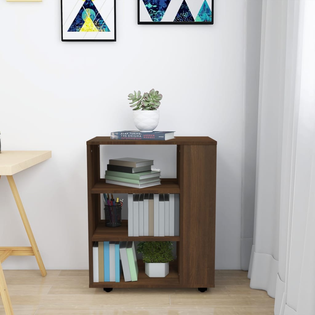Rulleskab Brun Eg Look 60x35x75 cm Træmateriale