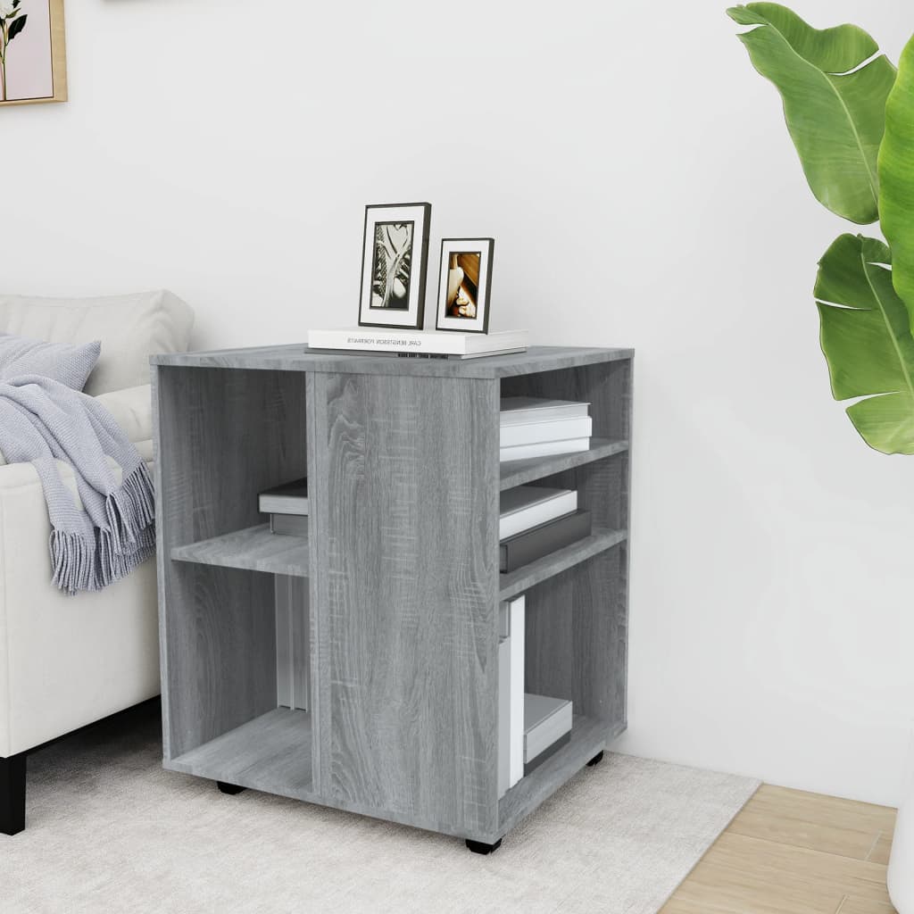 Rulleskab Grå Sonoma 60x53x72 cm Træmateriale