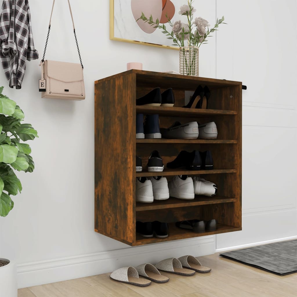 Skoskab Røget Eg 60x35x70 cm Træmateriale