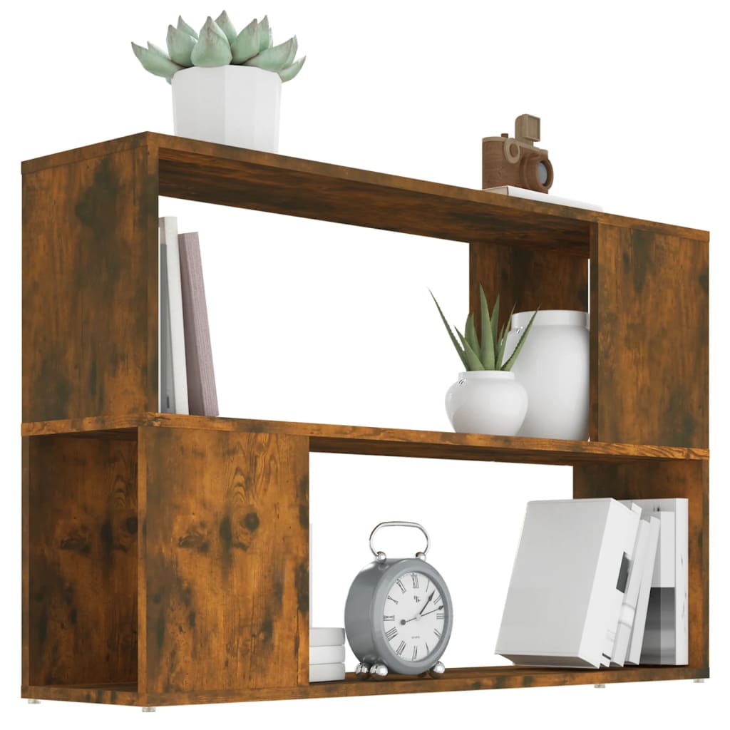 Bogreol Røget Eg 100x24x63 cm Træmateriale