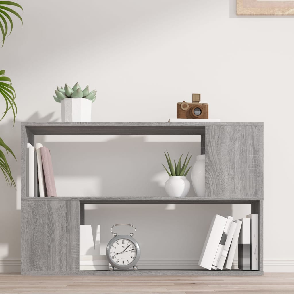Bogreol Grå Sonoma 100x24x63 cm Træmateriale