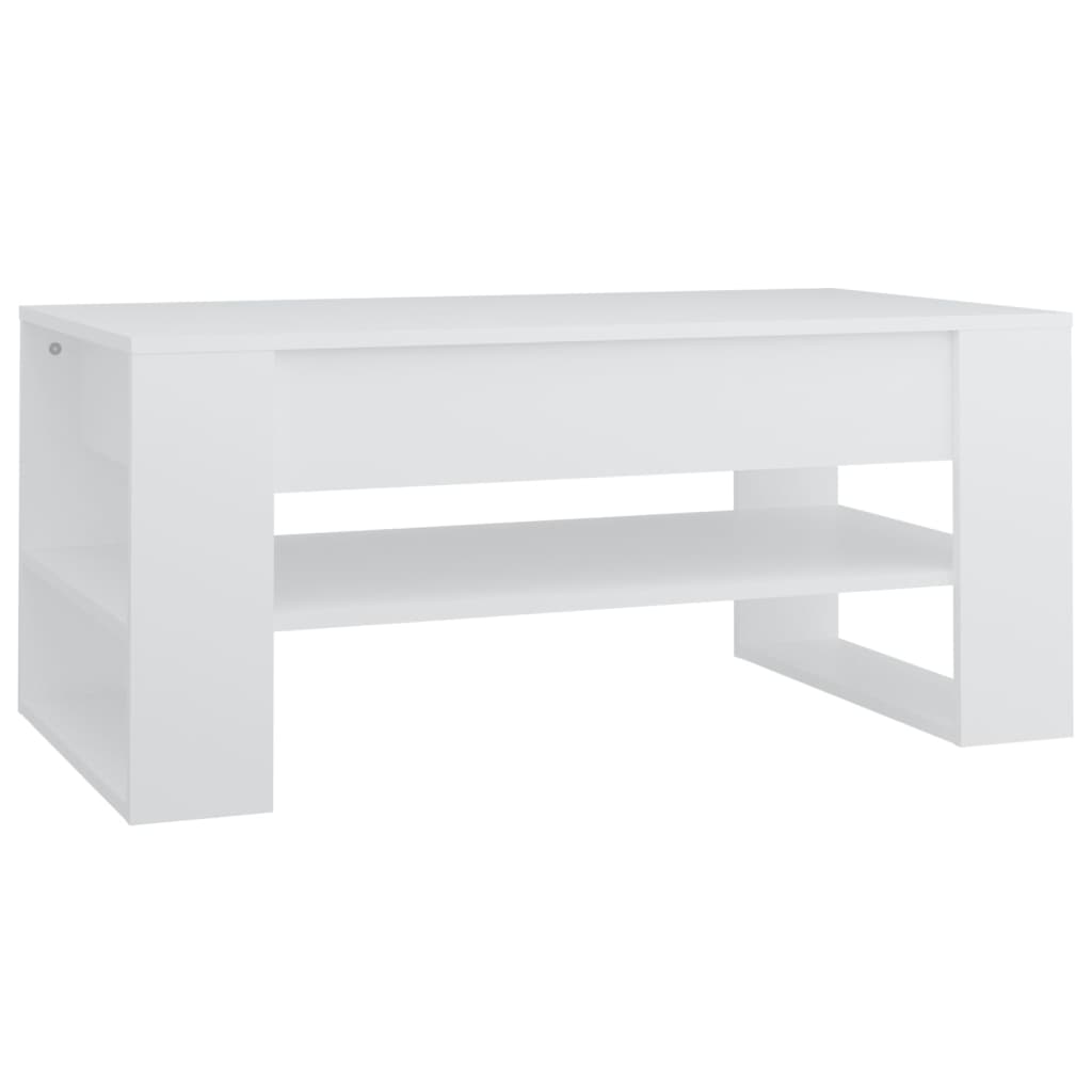 Sofabord Hvid 102x55x45 cm Træ Materiale