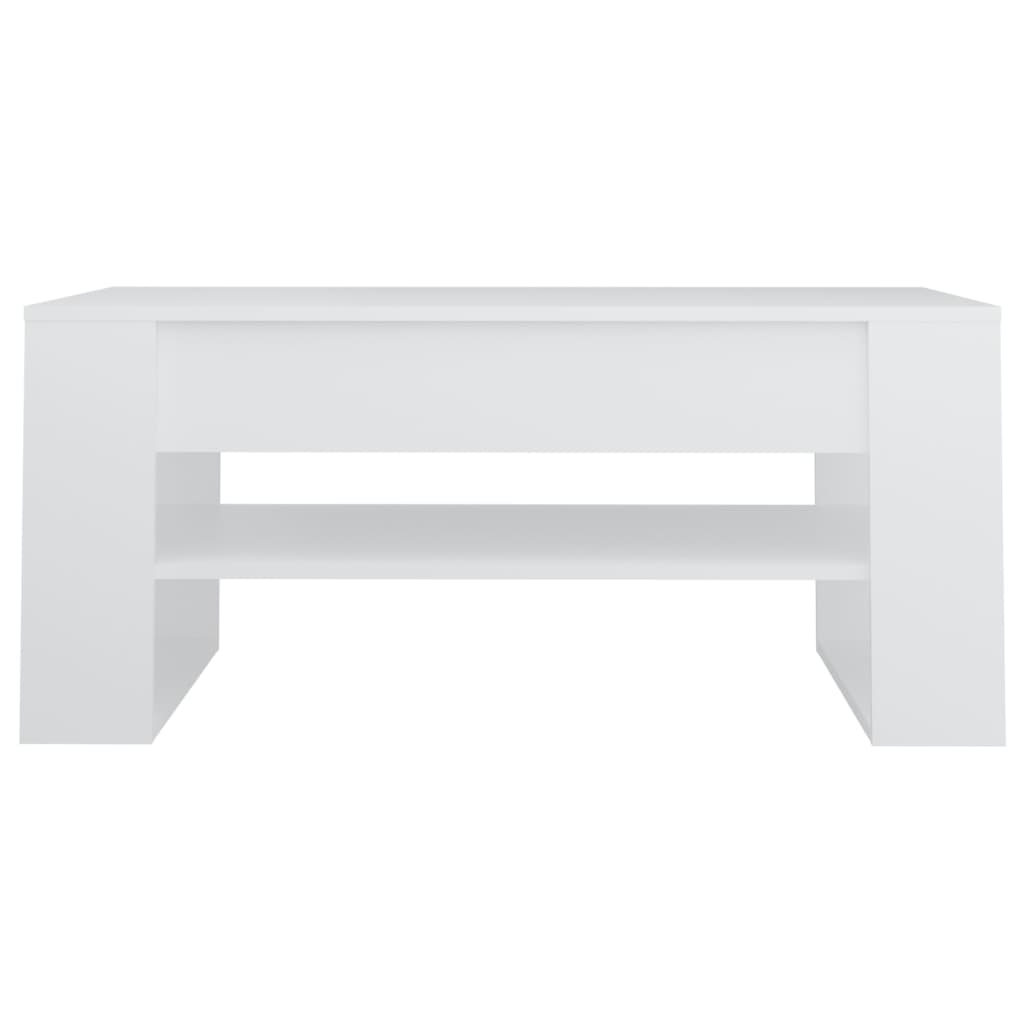 Sofabord Hvid 102x55x45 cm Træ Materiale