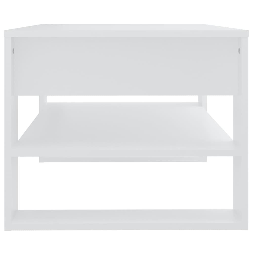 Sofabord Hvid 102x55x45 cm Træ Materiale