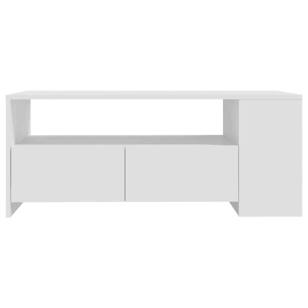 Sofabord Hvid 102x55x42 cm Træ Materiale