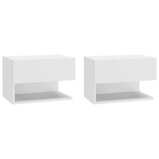 Wand-Nachttische 2 Stk. Weiß