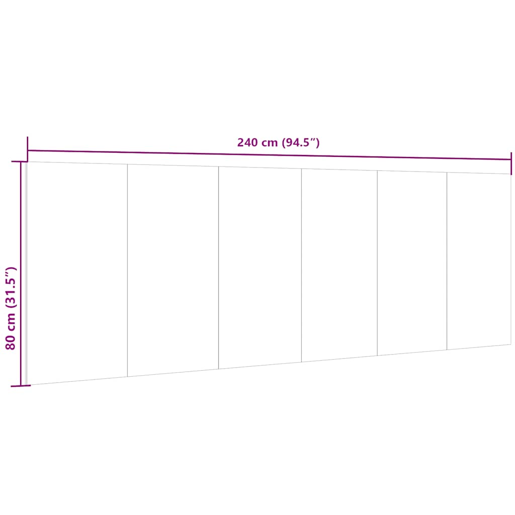 Wand-Kopfteil Sonoma-Eiche 240x1,5x80 cm Holzwerkstoff