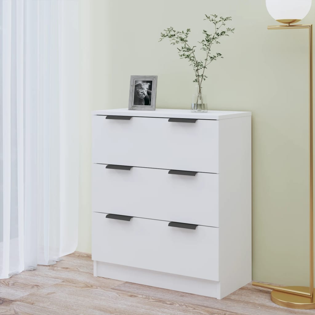 Skænk Hvid 60x30x70 cm Træ Materiale