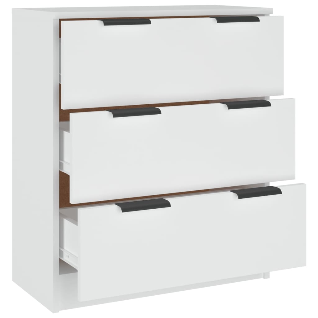 Skænk Hvid 60x30x70 cm Træ Materiale
