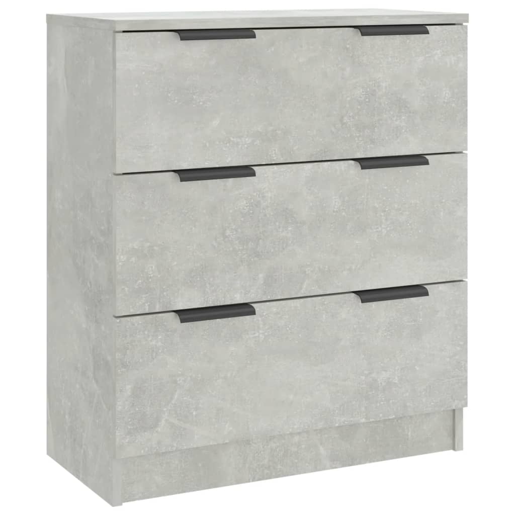 Skænk Beton Grå 60x30x70 cm Træ Materiale