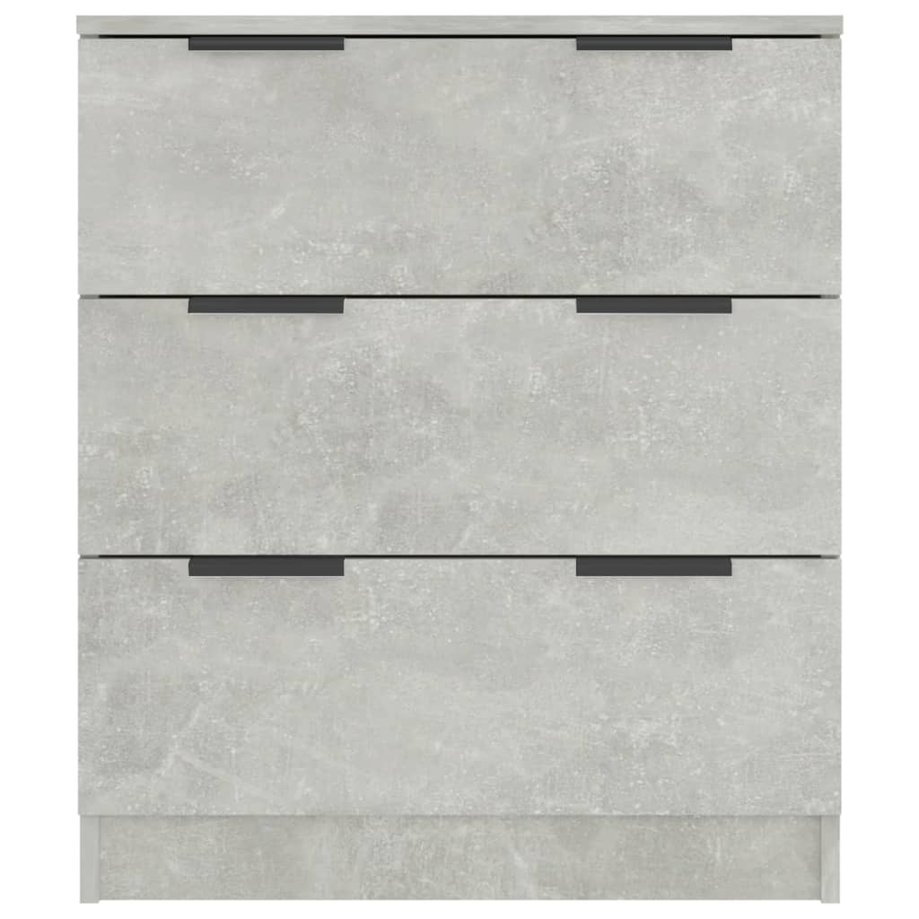 Skænk Beton Grå 60x30x70 cm Træ Materiale