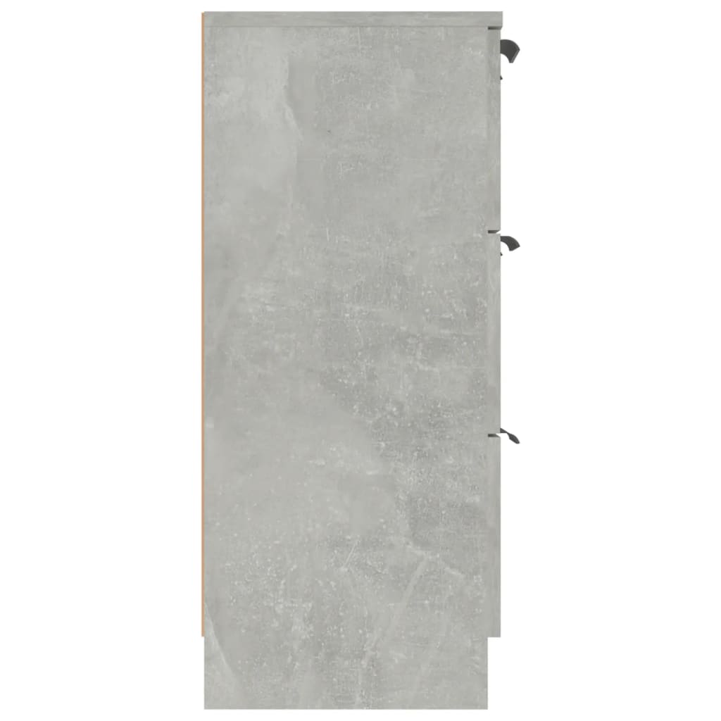 Skænk Beton Grå 60x30x70 cm Træ Materiale