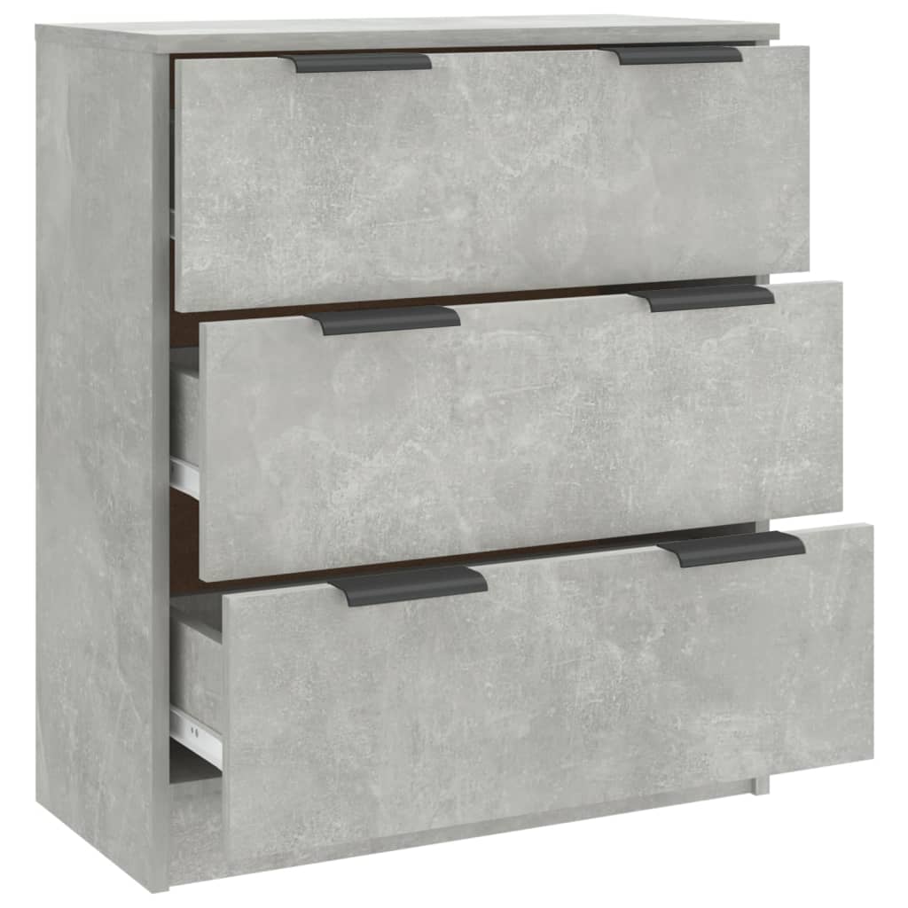 Skænk Beton Grå 60x30x70 cm Træ Materiale